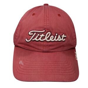 Fitleist USA Slideback Baseball Cap Red One Size Adjustable Embroidered 6 Panel